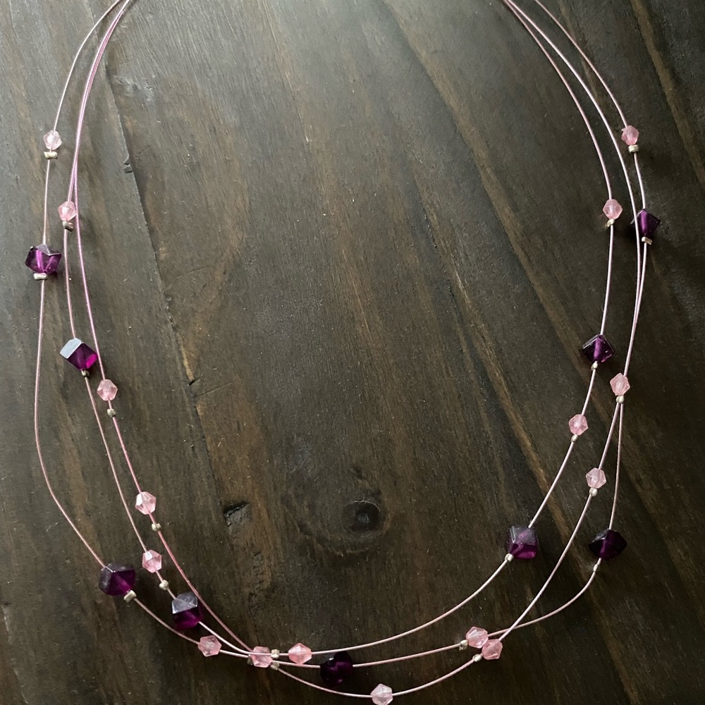 Purple Beaded Necklace